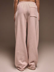 Waist Seam Detail Wide Leg Sweatpants