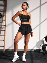 Contrast Color Fitness Sports Bra