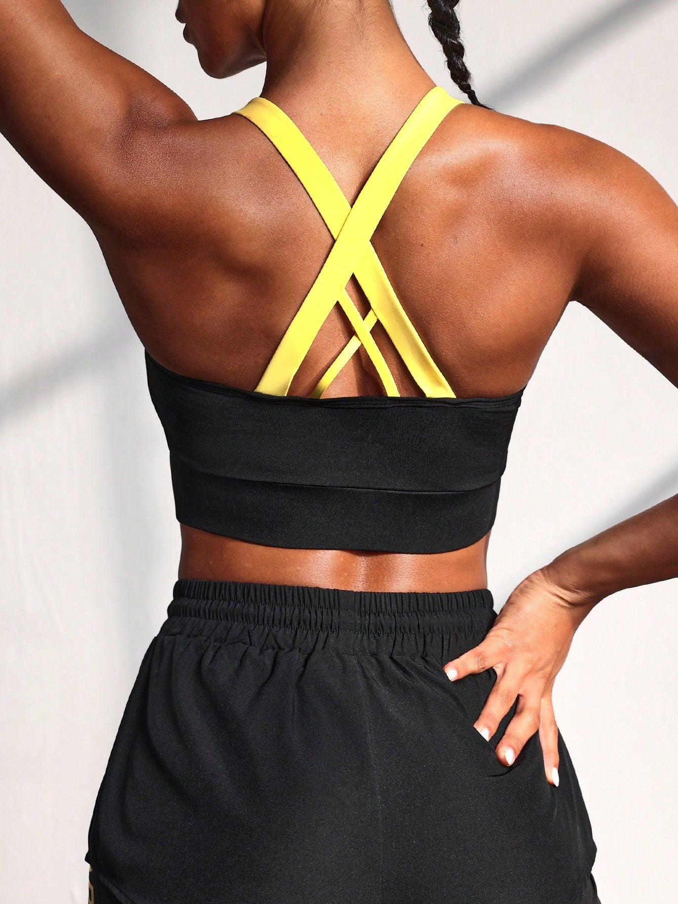 Contrast Color Fitness Sports Bra