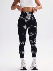 High Waist Tie Dye Skinny Seamless High Elasticity Yoga Leggings