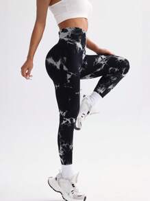 High Waist Tie Dye Skinny Seamless High Elasticity Yoga Leggings