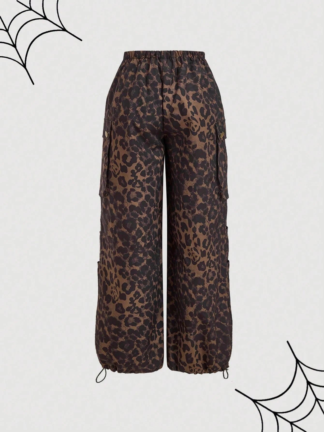 Leopard Print Cargo Trousers