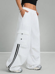 Vintage Striped White Cargo Pants