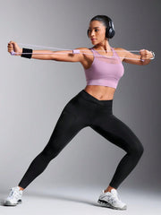 Breathable Mesh Solid Color Sports Bra