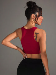 Minimalist Solid Color Sports Bra
