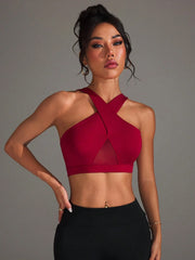 Minimalist Solid Color Sports Bra