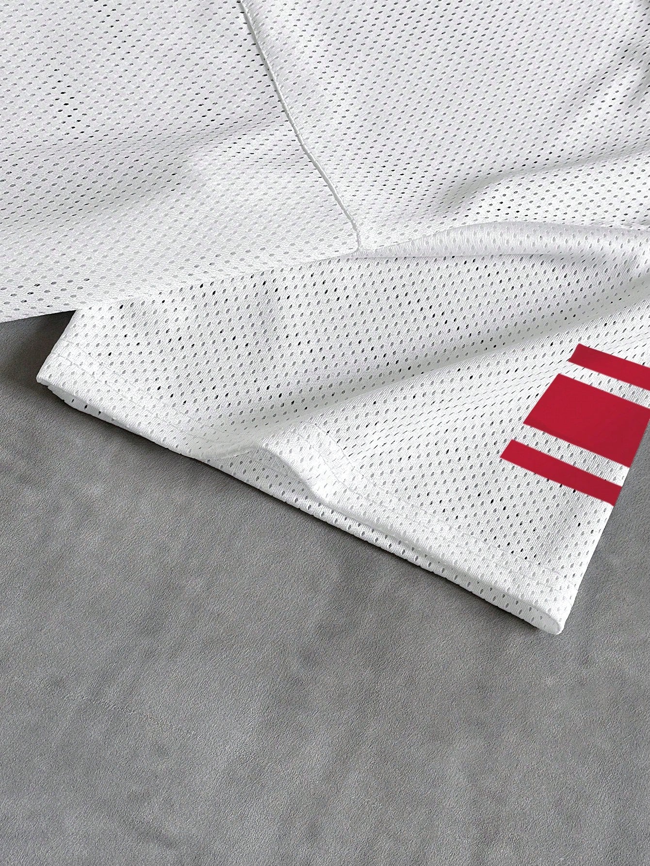 V-Neck Mesh Style T-Shirt With 81 Number Print