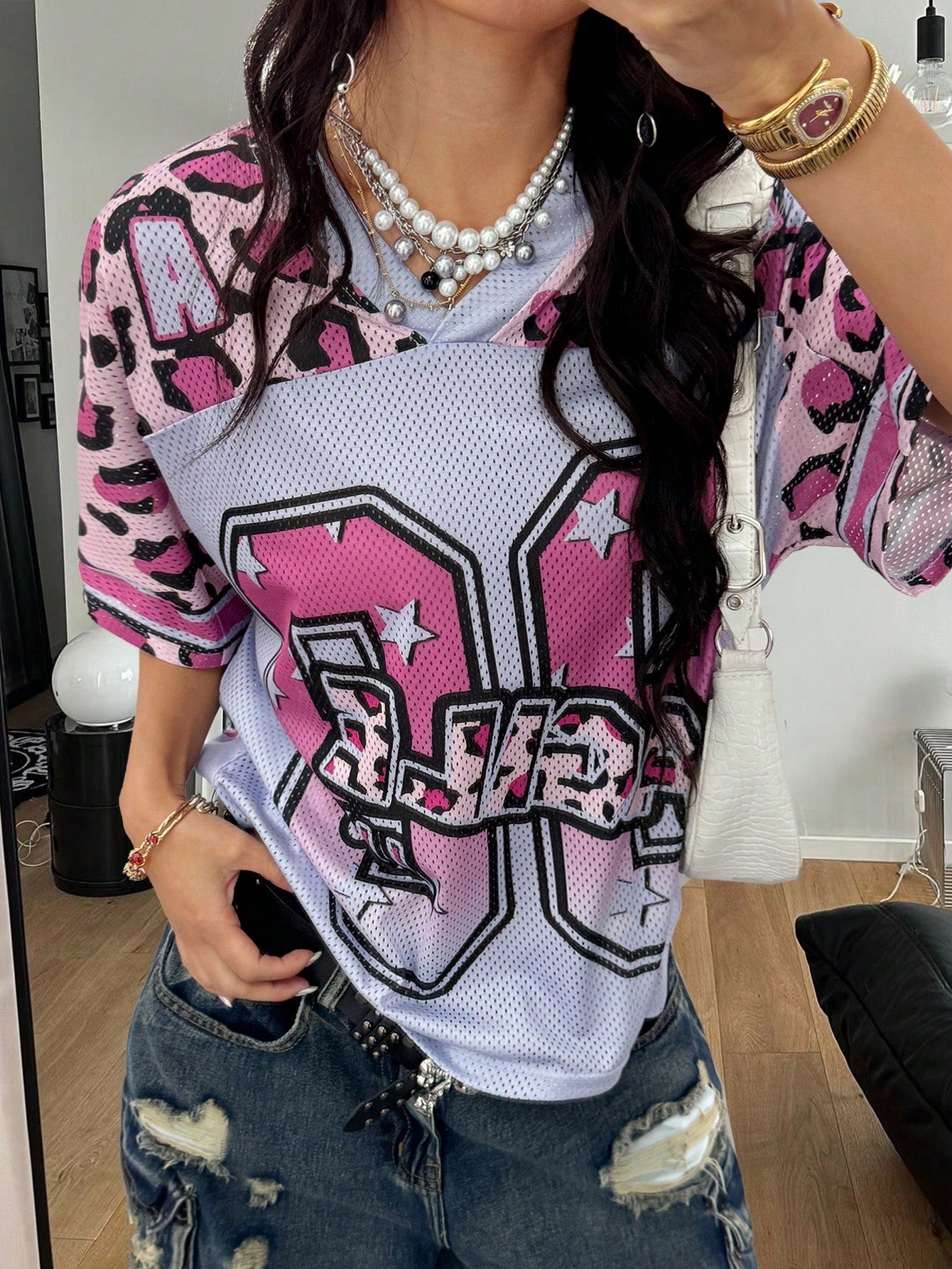 Streetwear Breathable Mesh Graphics T-Shirt