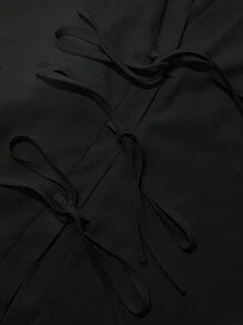 Long Sleeve Tie Front Shirt And Pant Set
