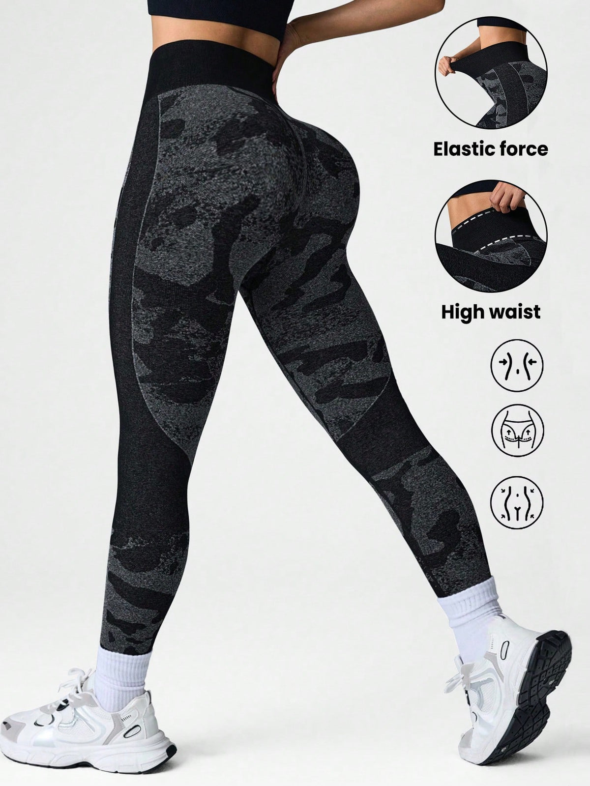 High-Waisted Slim-Fit Sports Leggings