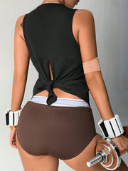 Contrast Mesh Yoga Camisole