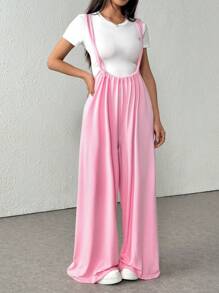 Sleeveless Straight Leg Jumpsuit