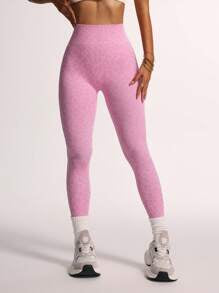 High Waisted Leopard Print Elastic Sports Leggings