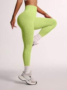 High Waisted Leopard Print Elastic Sports Leggings