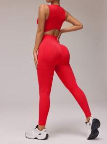 High Elasticity Seamless Sports Bra And Leggings Set