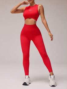 High Elasticity Seamless Sports Bra And Leggings Set
