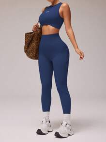 High Elasticity Seamless Sports Bra And Leggings Set