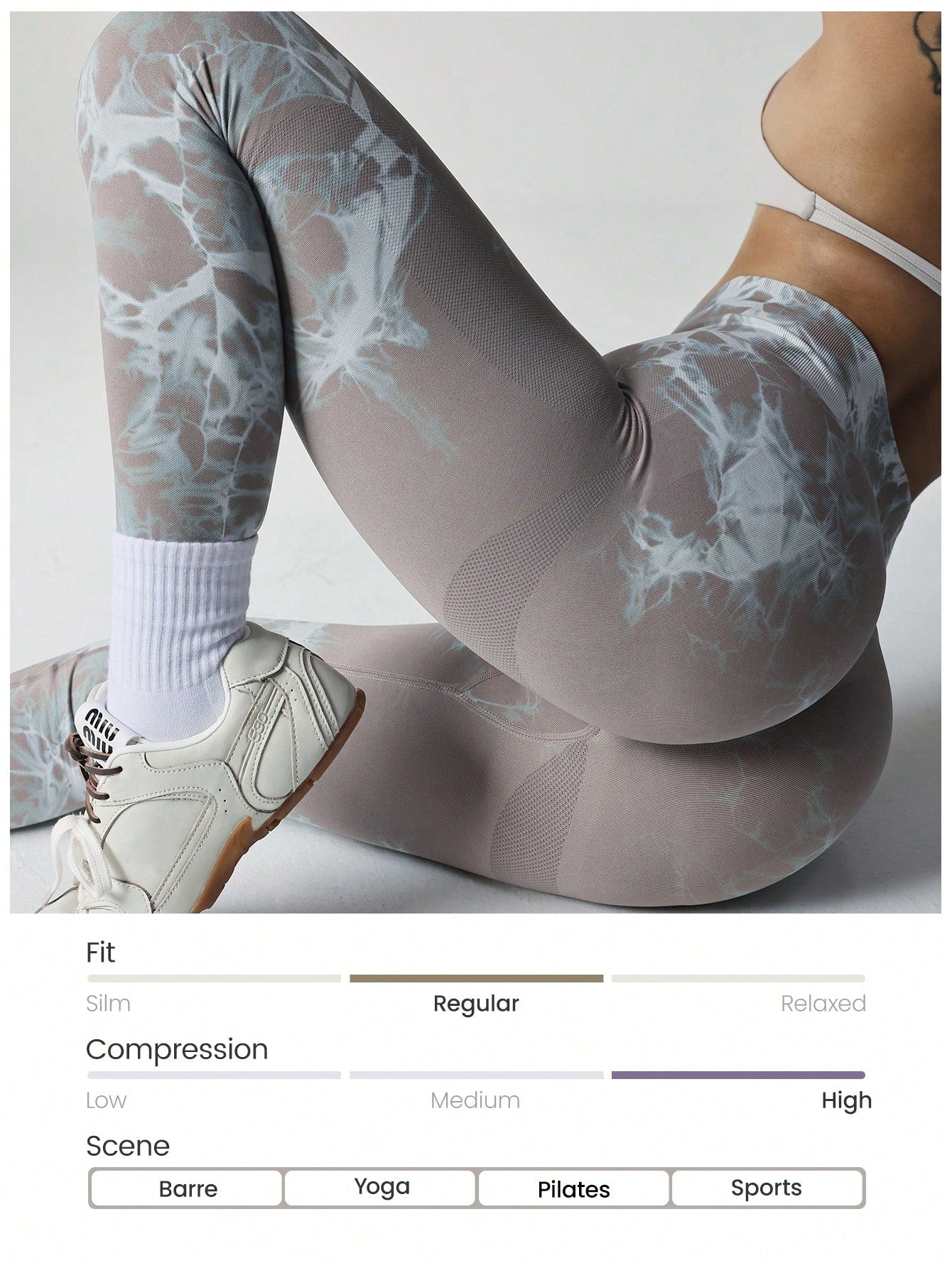 High Waist Tie Dye Skinny Seamless High Elasticity Yoga Leggings