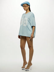 Oversized Varsity Number Applique T-Shirt