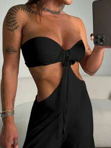 Sexy Backless Halter Wide Leg Jumpsuit