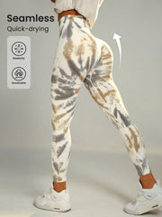Tie Dye Wideband Waist Sports Legging