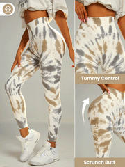 Tie Dye Wideband Waist Sports Legging