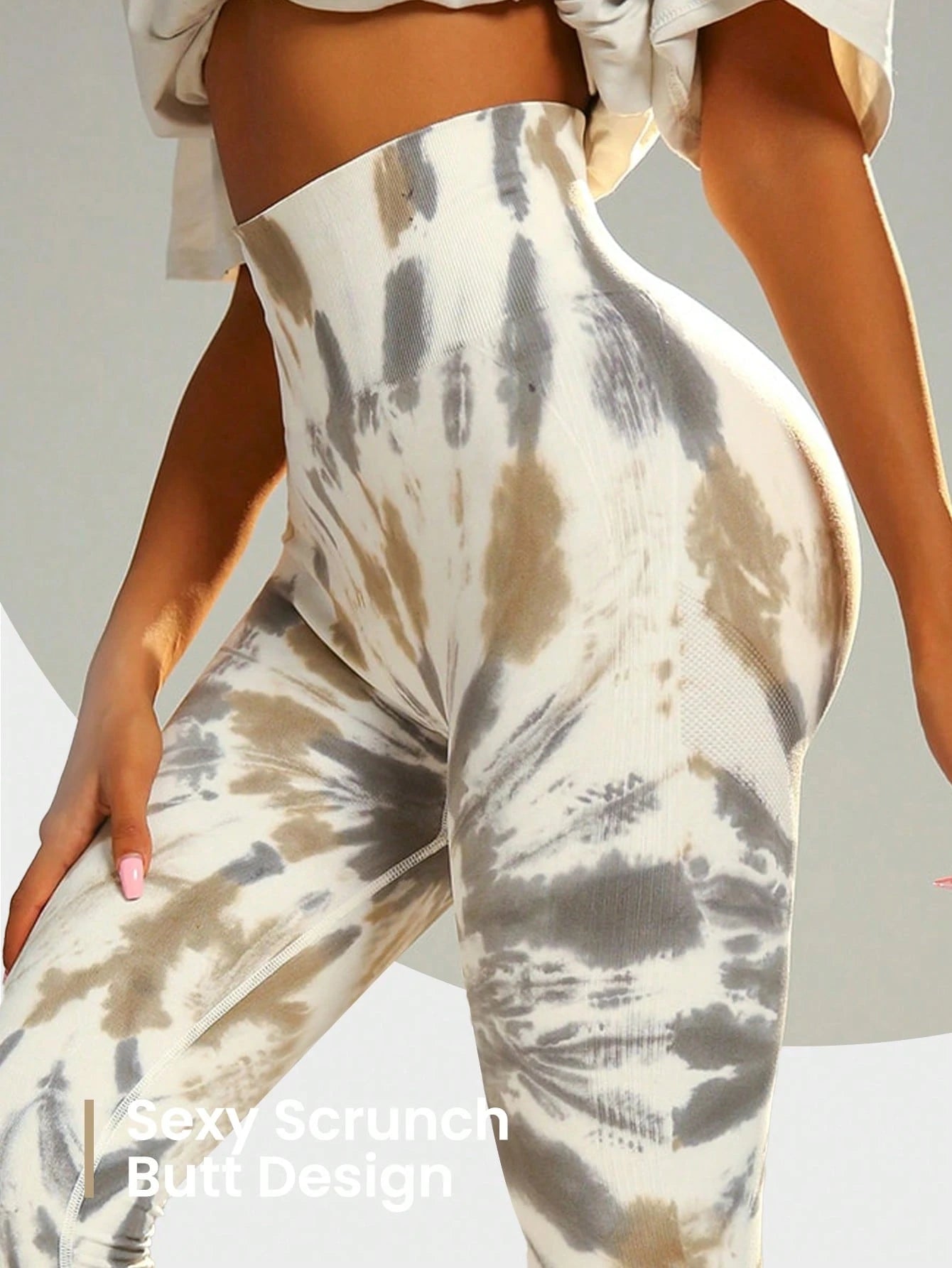 Tie Dye Wideband Waist Sports Legging