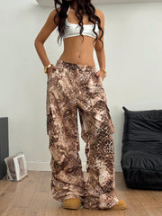 Hippie Vintage Print Cargo Pants