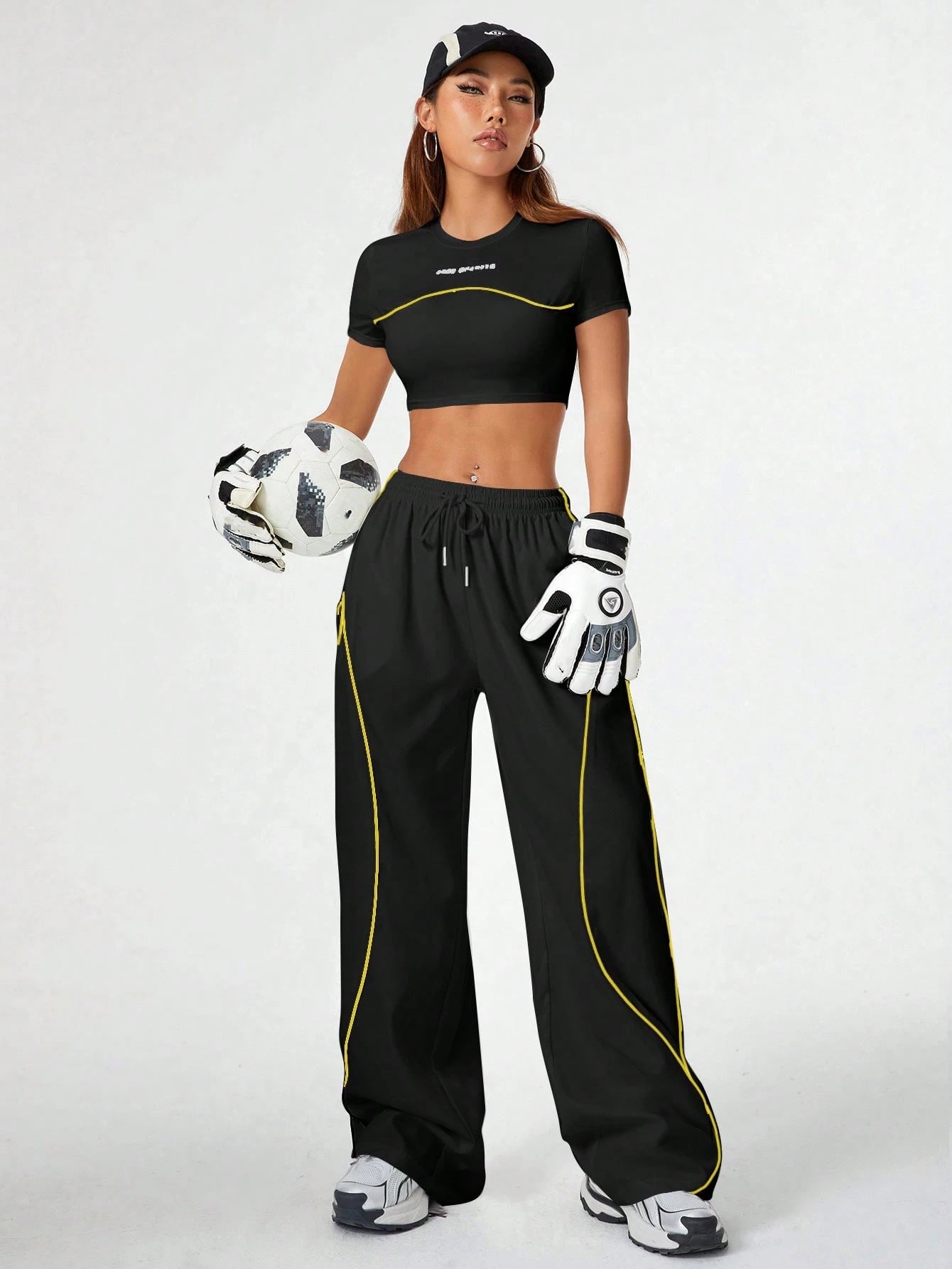 Casual Loose T-Shirt And Wide Leg Pants