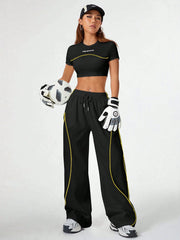 Casual Loose T-Shirt And Wide Leg Pants