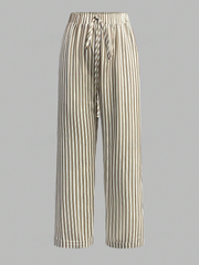 Striped Slanted Pocket Casual Straight Pants SS24