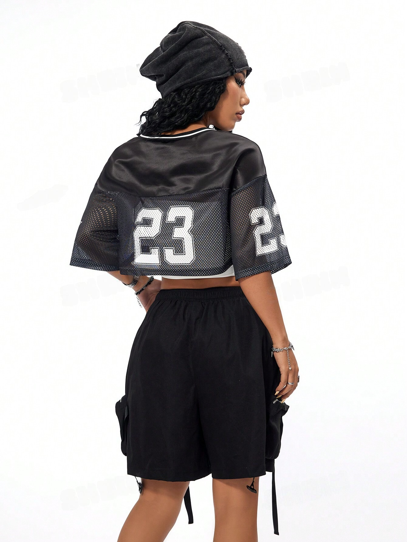 Street Style Race Car Digital Print Short Sleeve Cropped T-Shirt SS24 - FD