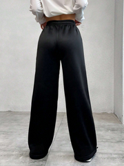 Black Racing Print Motorcycle Sweatpants SS24