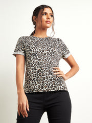Animal Printed Regular Fit T-shirt