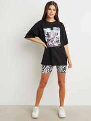 Nowhere To Be Graphic Print Oversized T-shirt