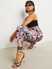Bandeau Knit Crop Top and Camo Jogger Co-Ord Set FD