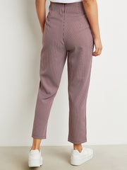 Glen Plaid Trouser with Zip Closure FD