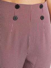 Glen Plaid Trouser with Zip Closure FD