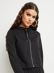 Cropped Zip Front Hoodie and Jogger Co-Ord Set FD