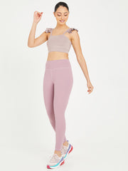 Ruffle Sleeves Sports Bra