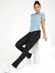 Solid Fit and Flare Yoga Pants