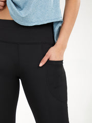 Solid Fit and Flare Yoga Pants